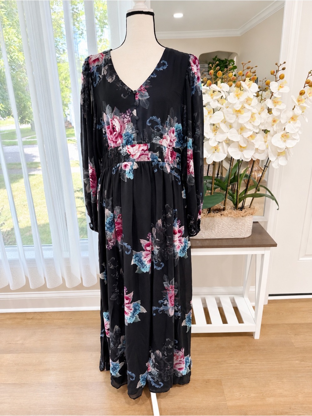 City Chic Women's Dress - Alexis Maxi, 14 Floral